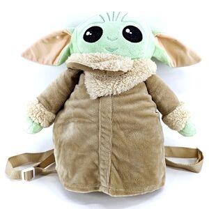 Star Wars Mandalorian Baby Yoda Green & Tan Plush Backpack